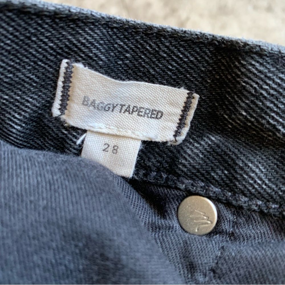 Madewell Black Baggy Tapered Jeans Size 28 - Picture 5 of 8